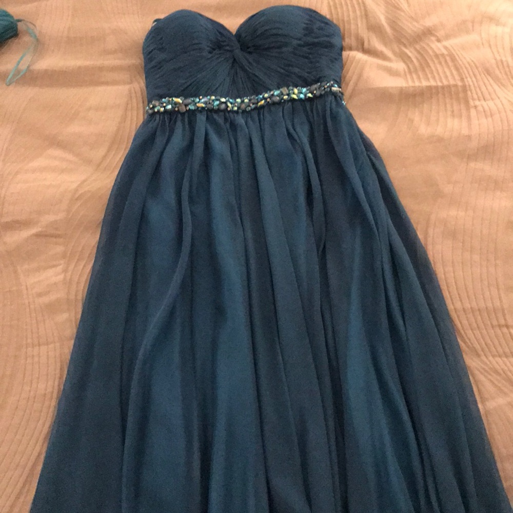Teal Long Prom Dress